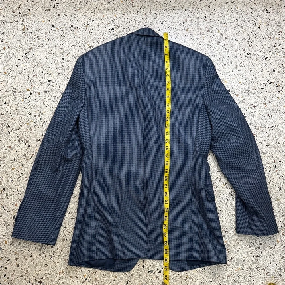 Ralph Lauren silk wool blend blazer jacket navy blue Dillards 36R sports coat